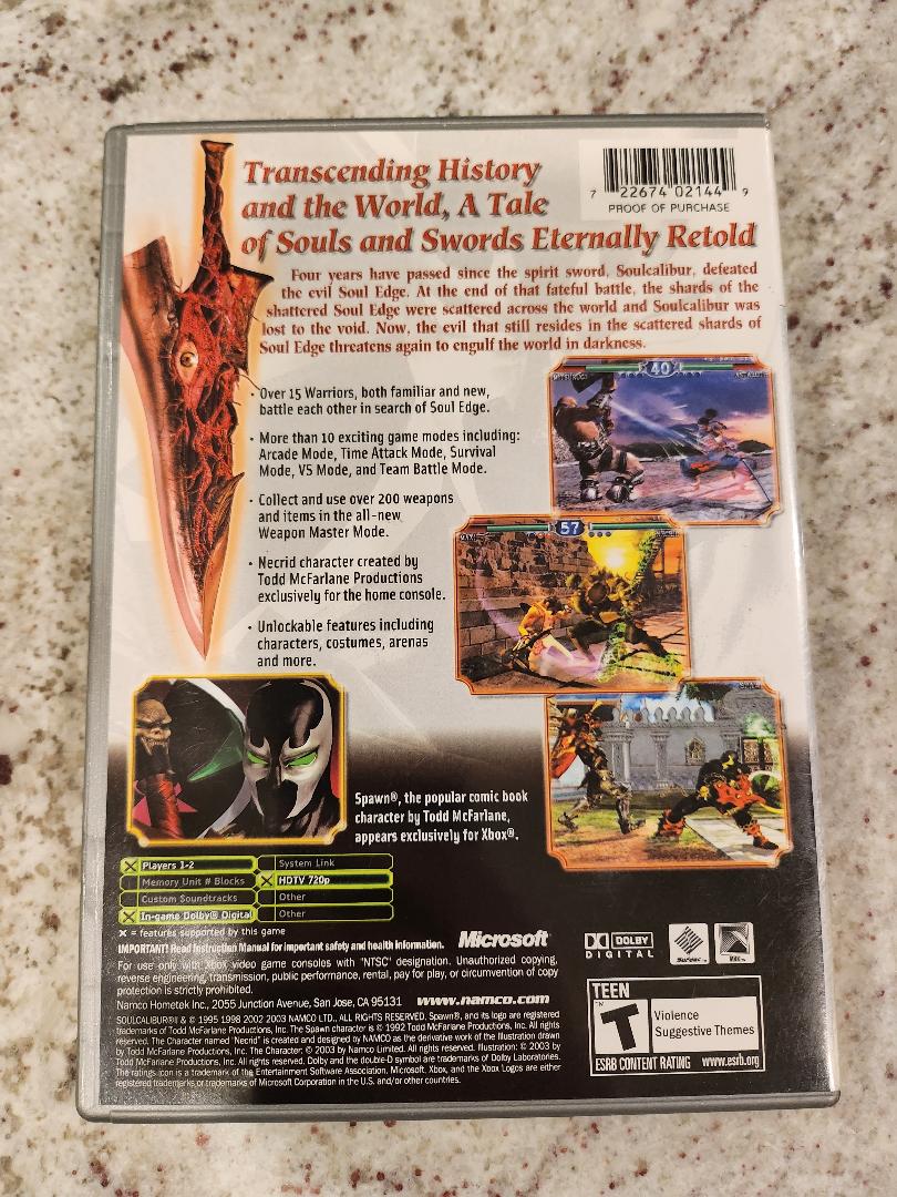 Soul Calibur II 2 Xbox Original