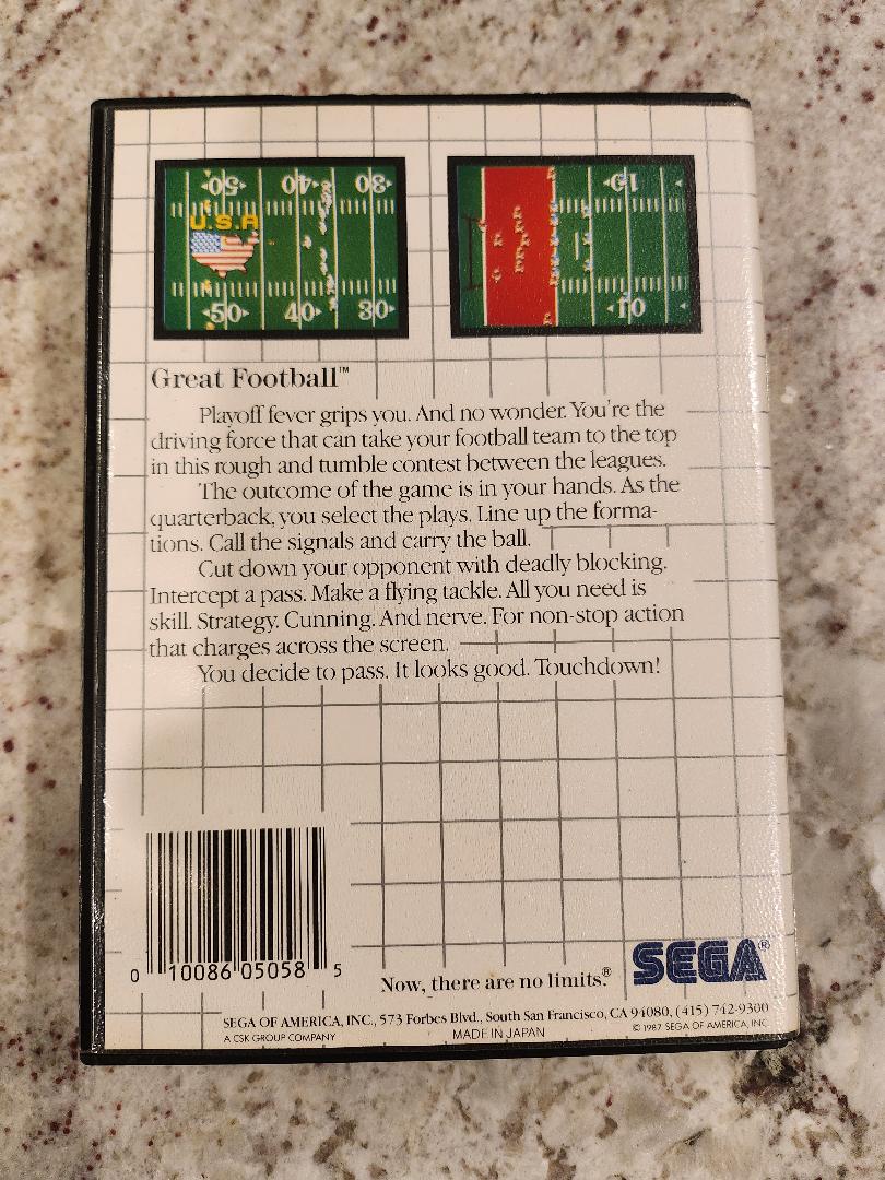 Great Football Sega Master CIB