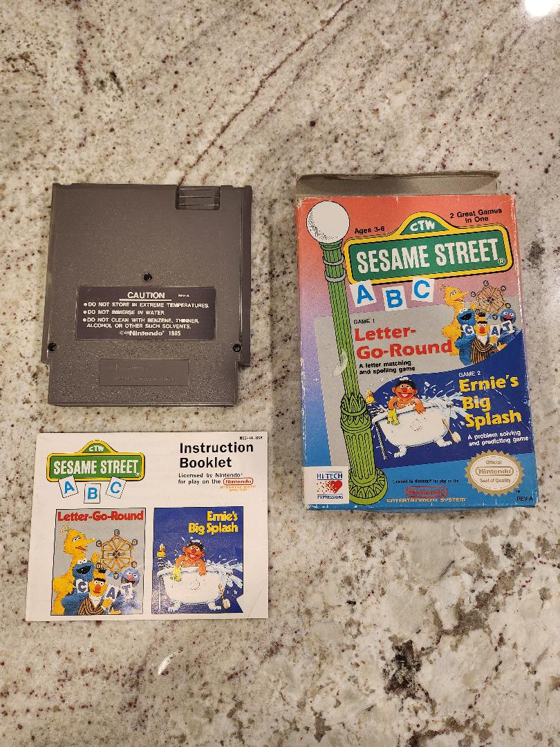 Barrio Sésamo ABC Carta-go-Round/Ernie's Big Splash Nintendo NES