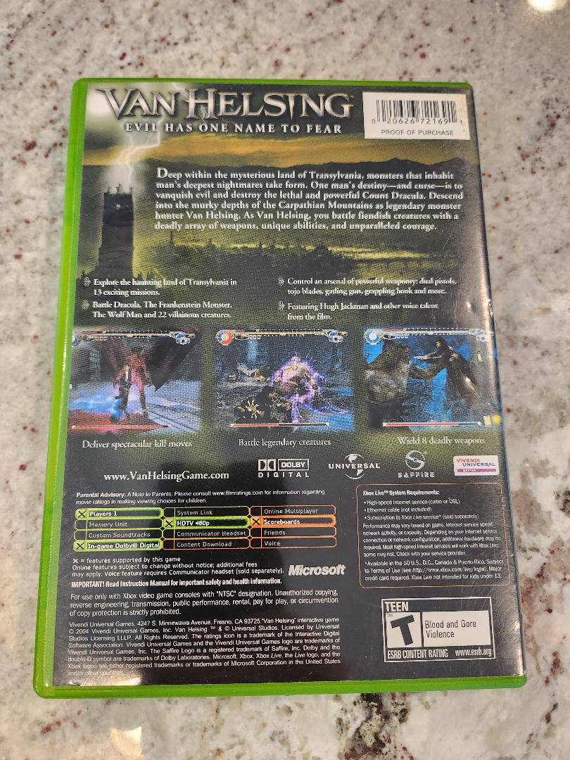 Van Helsing Xbox originale