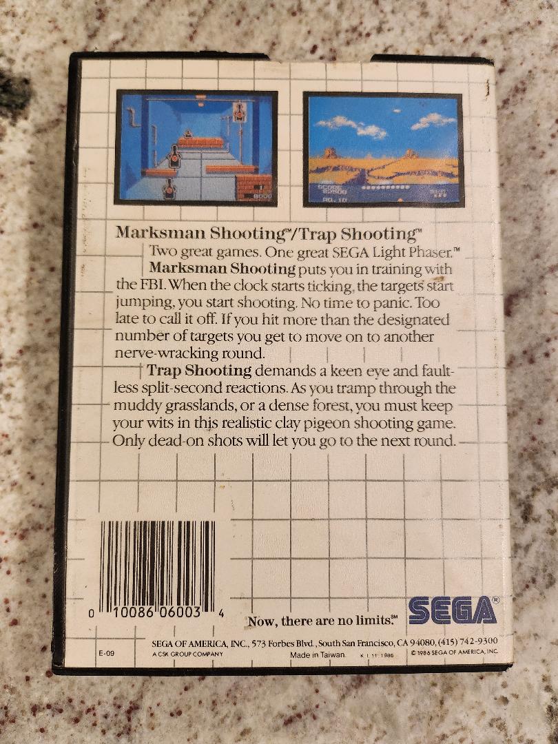 Marksman Shooting/Trap Shooting Sega Master CIB