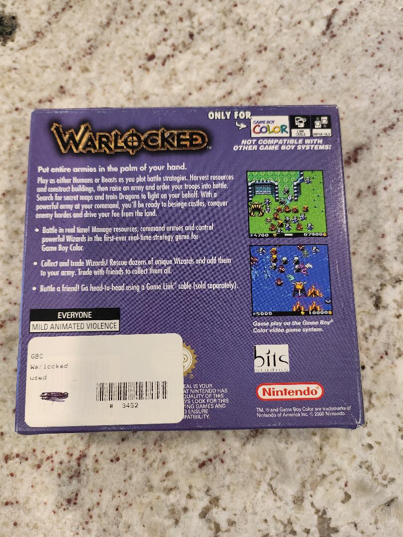 WarLocked GBC Game Boy Color CIB