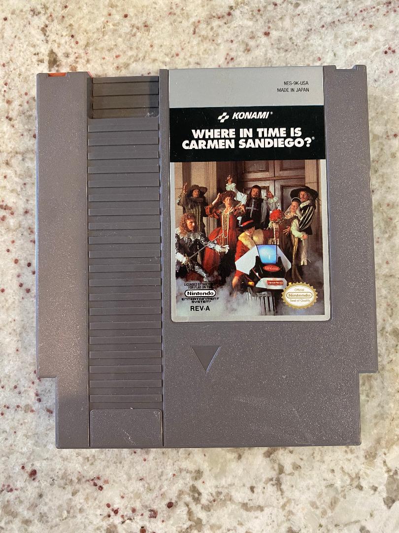 DONDE EN EL TIEMPO ESTA CARMEN SANDIEGO NES Caja y Juego