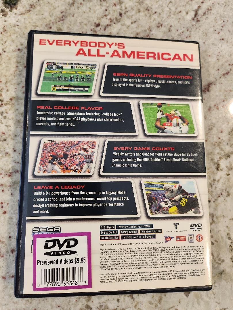 NCAA 2K3 PS2