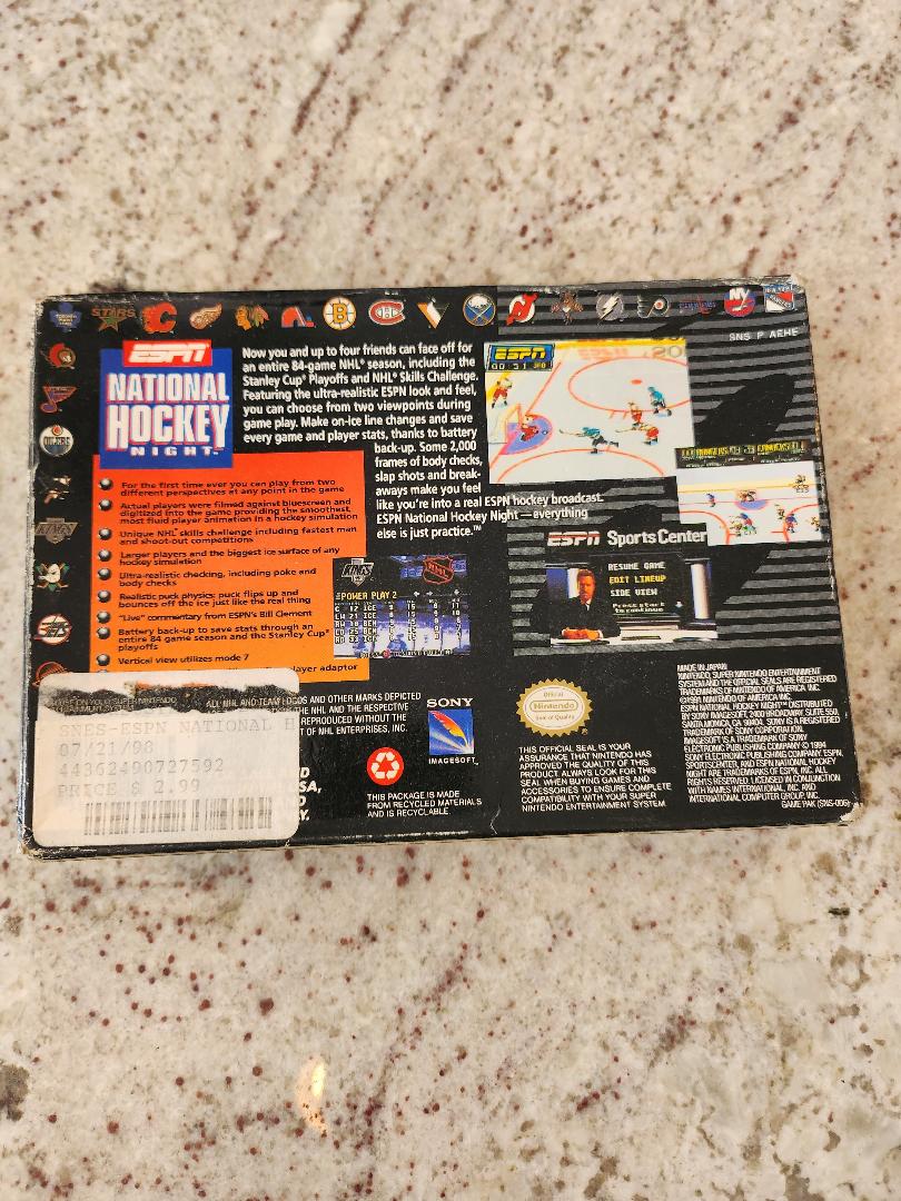 ESPN National Hockey Night SNES
