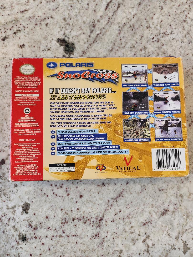 Polaris Snocross N64 Game CIB