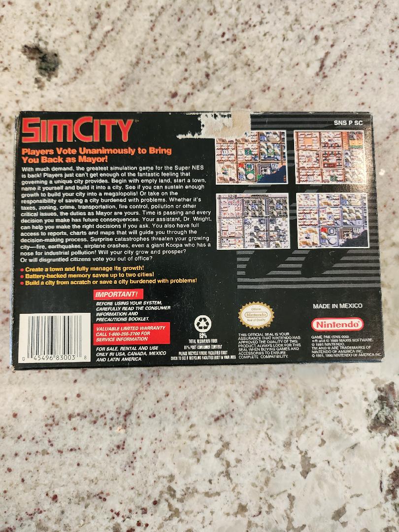 SIMCITY SNES CIB