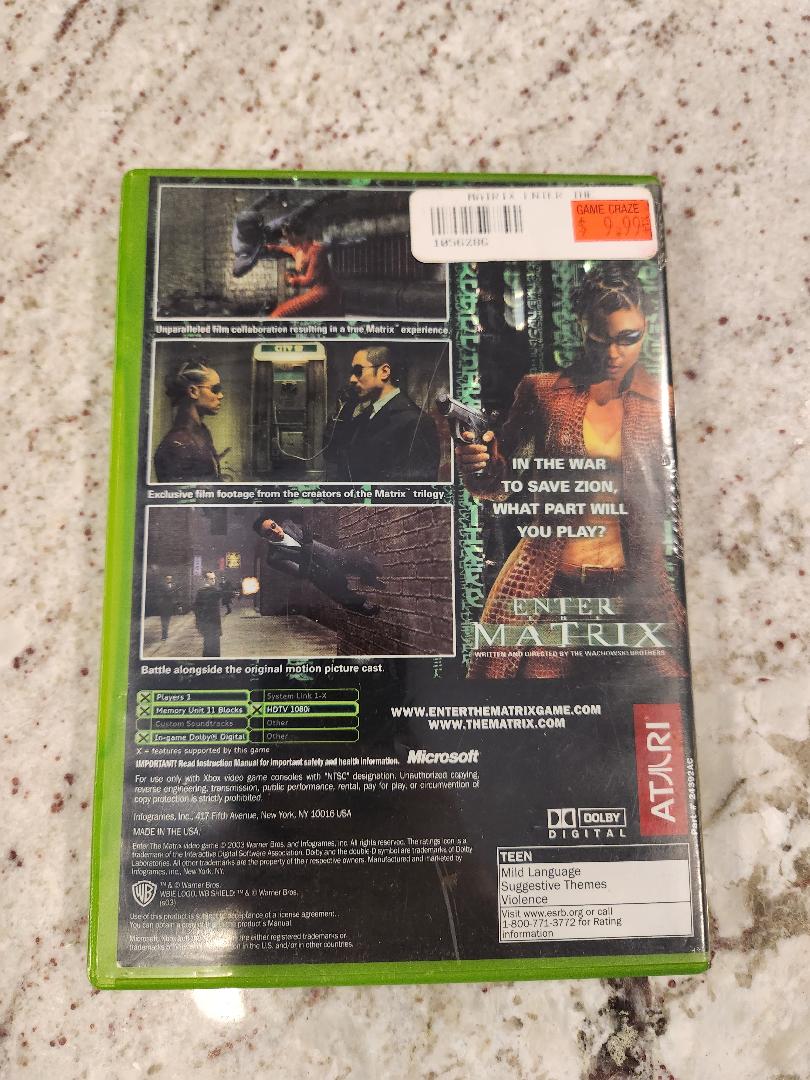 Enter the Matrix Microsoft Xbox Original