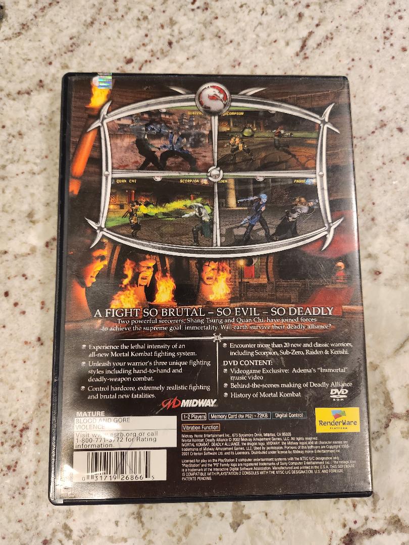 Mortal Kombat: Deadly Alliance PS2