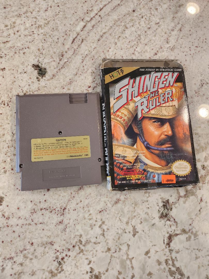 Shingen the Ruler Juego y caja de Nintendo NES