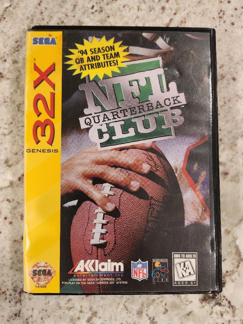 Chariot NFL Quarterback Club Sega Genesis 32X, boîte uniquement