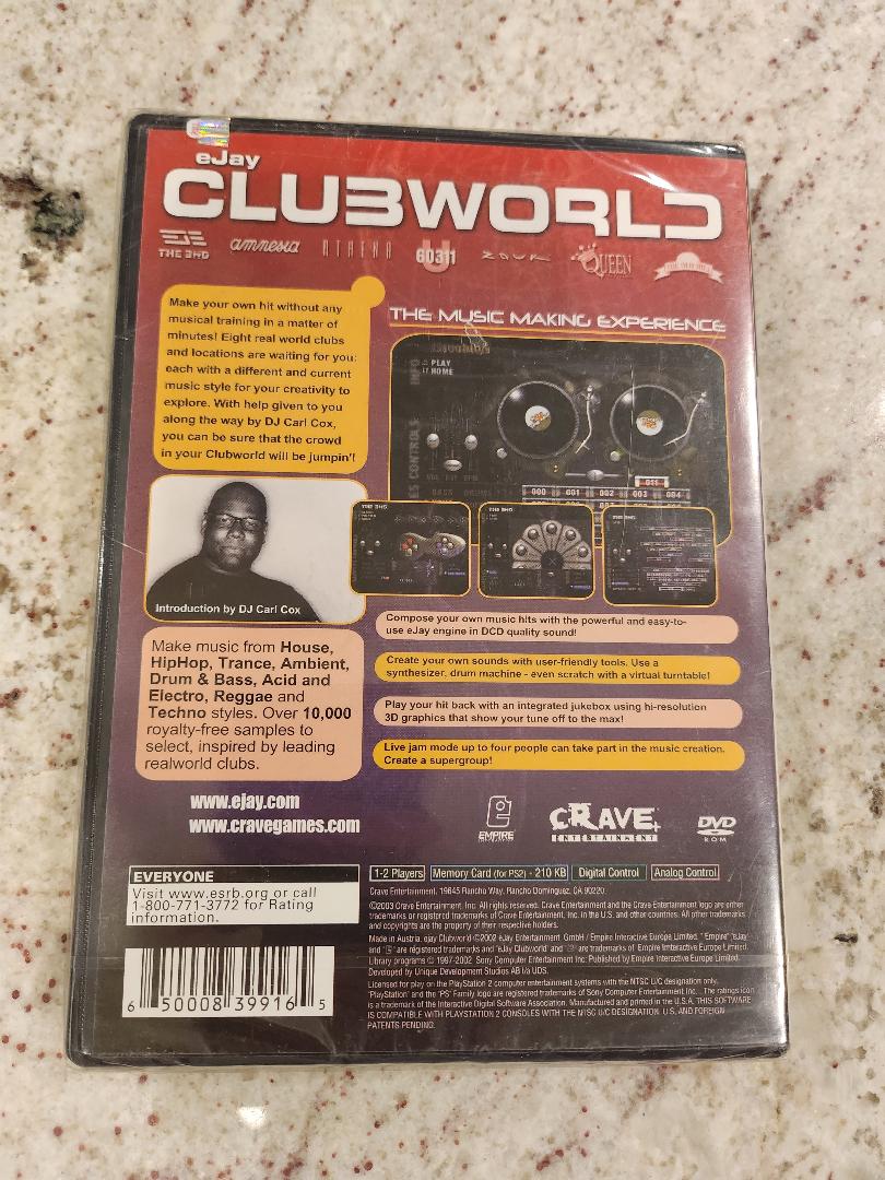 EJay Clubworld PS2 Sealed NEW