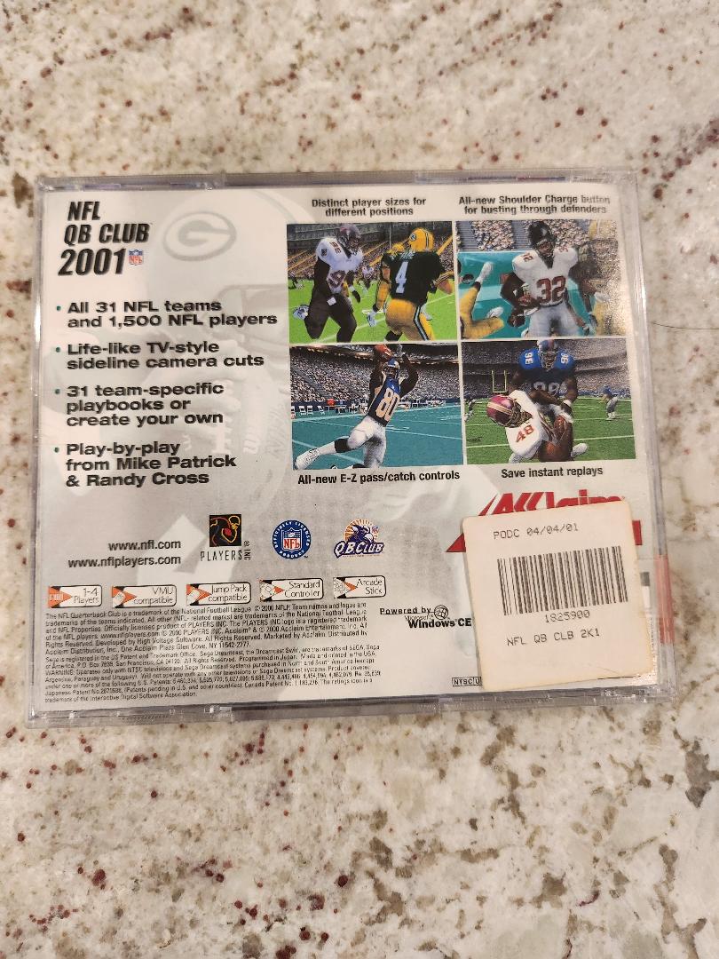 NFL QB CLUB 2001 Sega Dreamcast