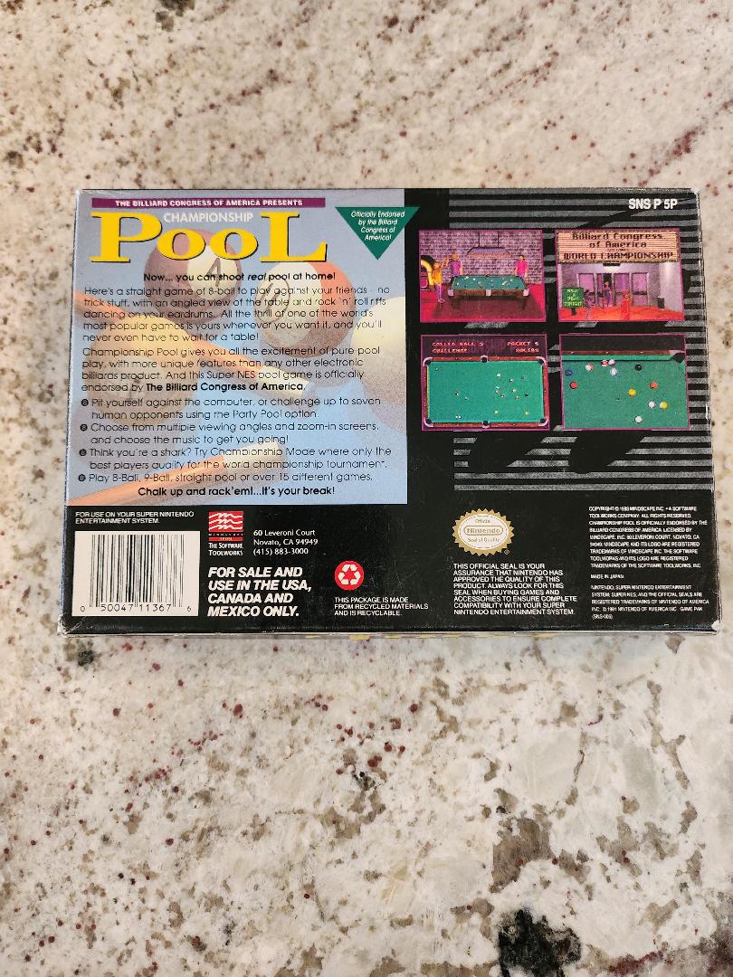Championship Pool SNES