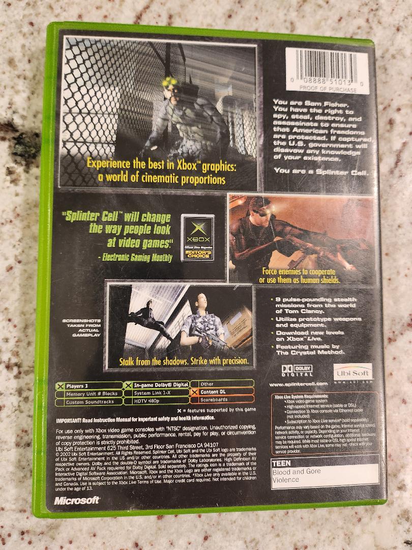 Tom Clancy's Splinter Cell Stealth Action redéfini Xbox Original