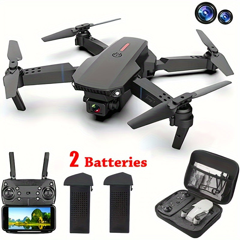 Foldable Quadcopter RC Drone - Dual Camera + 2 Batterys - 2024 Newest Model with Long Flight Time