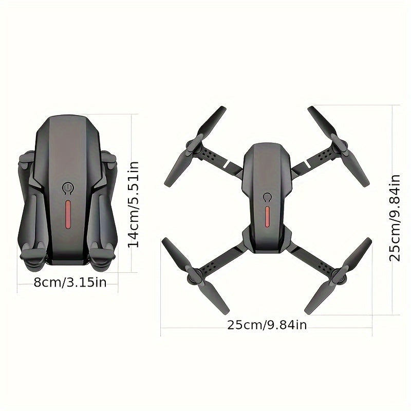 Foldable Quadcopter RC Drone - Dual Camera + 2 Batterys - 2024 Newest Model with Long Flight Time