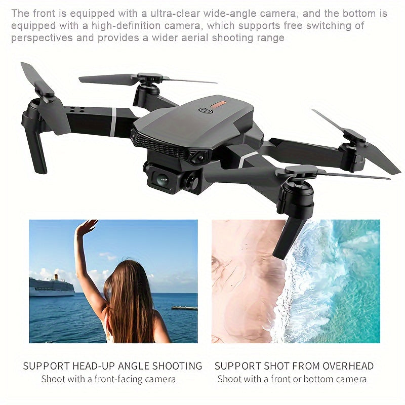 Foldable Quadcopter RC Drone - Dual Camera + 2 Batterys - 2024 Newest Model with Long Flight Time