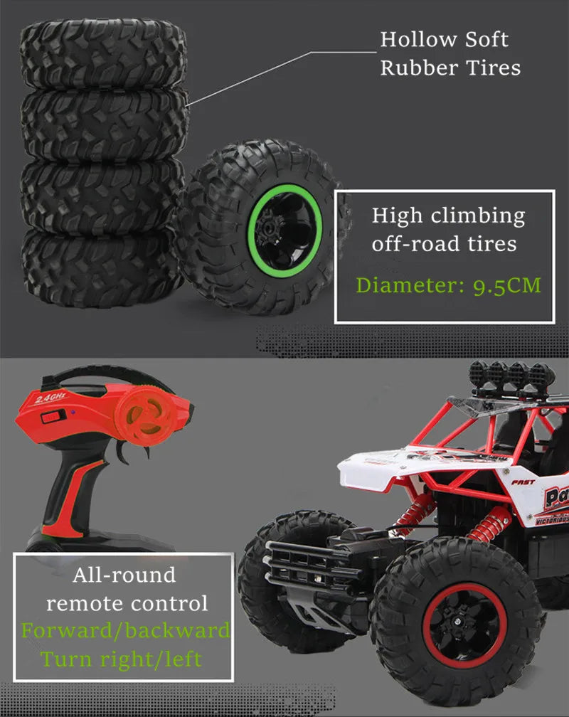 Big Carro 1:12 4WD RC Car 27/37cm 2.4G Remote Control Buggy - High speed Cars - Off-Road Trucks