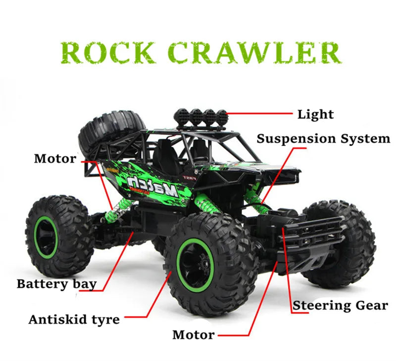 Big Carro 1:12 4WD RC Car 27/37cm 2.4G Remote Control Buggy - High speed Cars - Off-Road Trucks