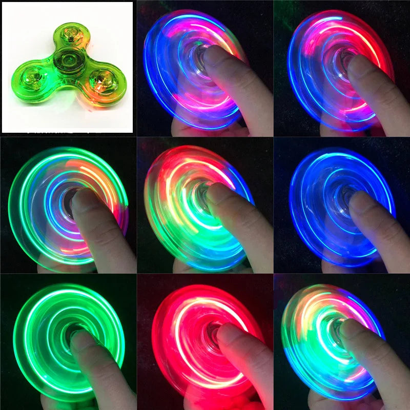 Crystal Luminous LED light Fidget Spinner