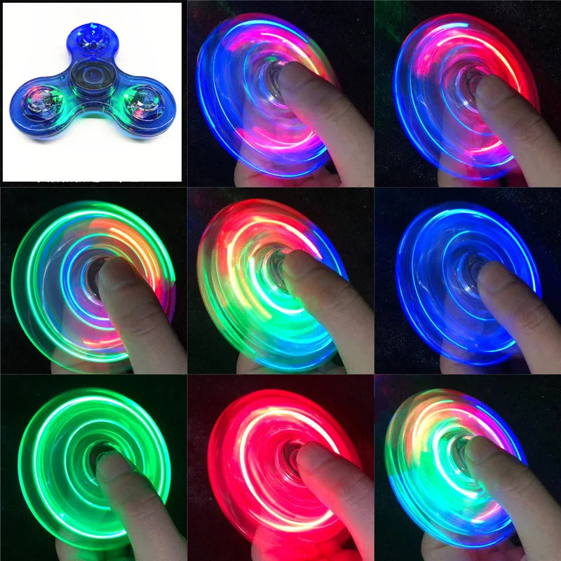 Crystal Luminous LED light Fidget Spinner