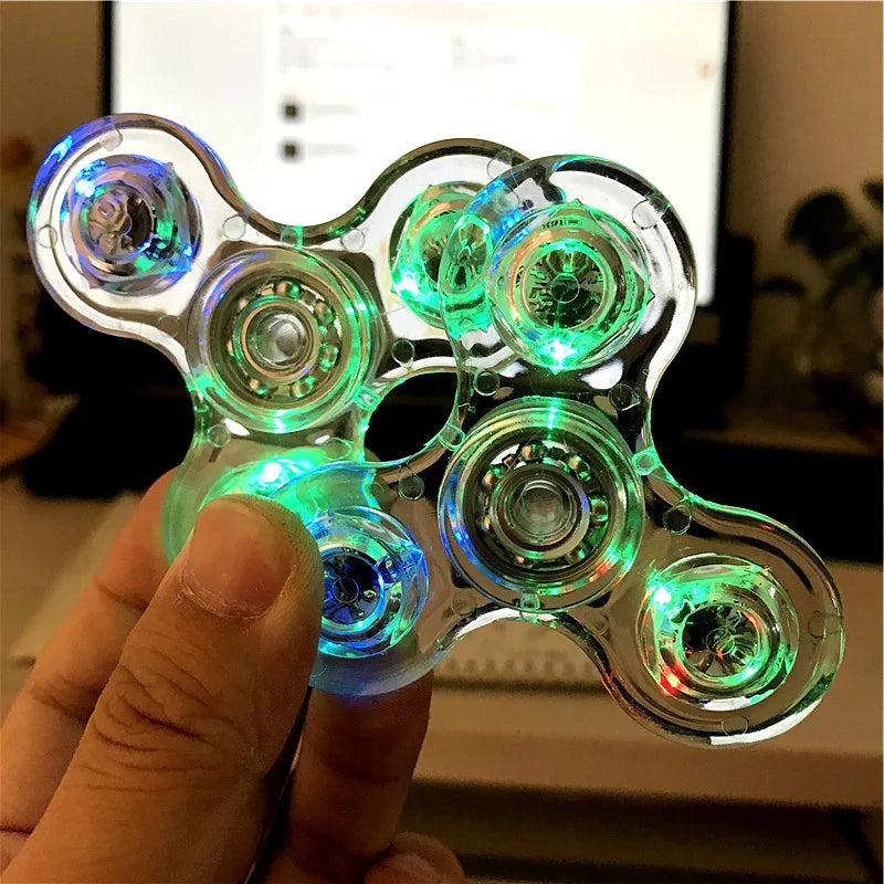 Crystal Luminous LED light Fidget Spinner