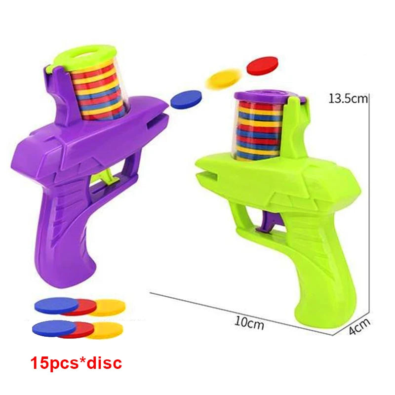 Foam Disc Gun Toy Flying Disc Shooting Launcher Toy