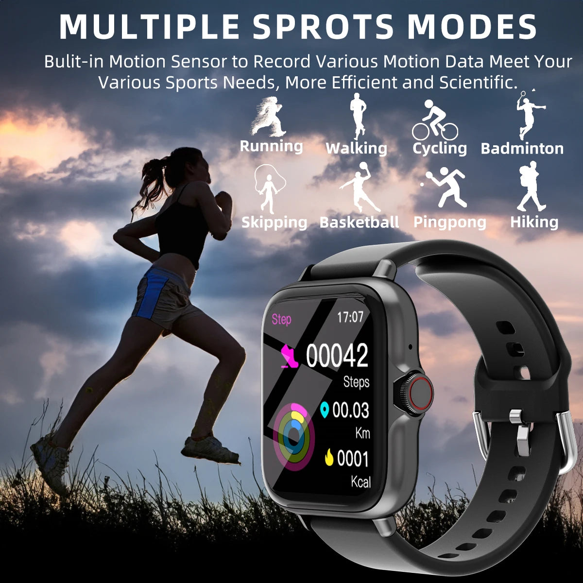 Waterproof Smart Watch for Adults with Message Answer Call Sleep Monitoring For iPhone Android