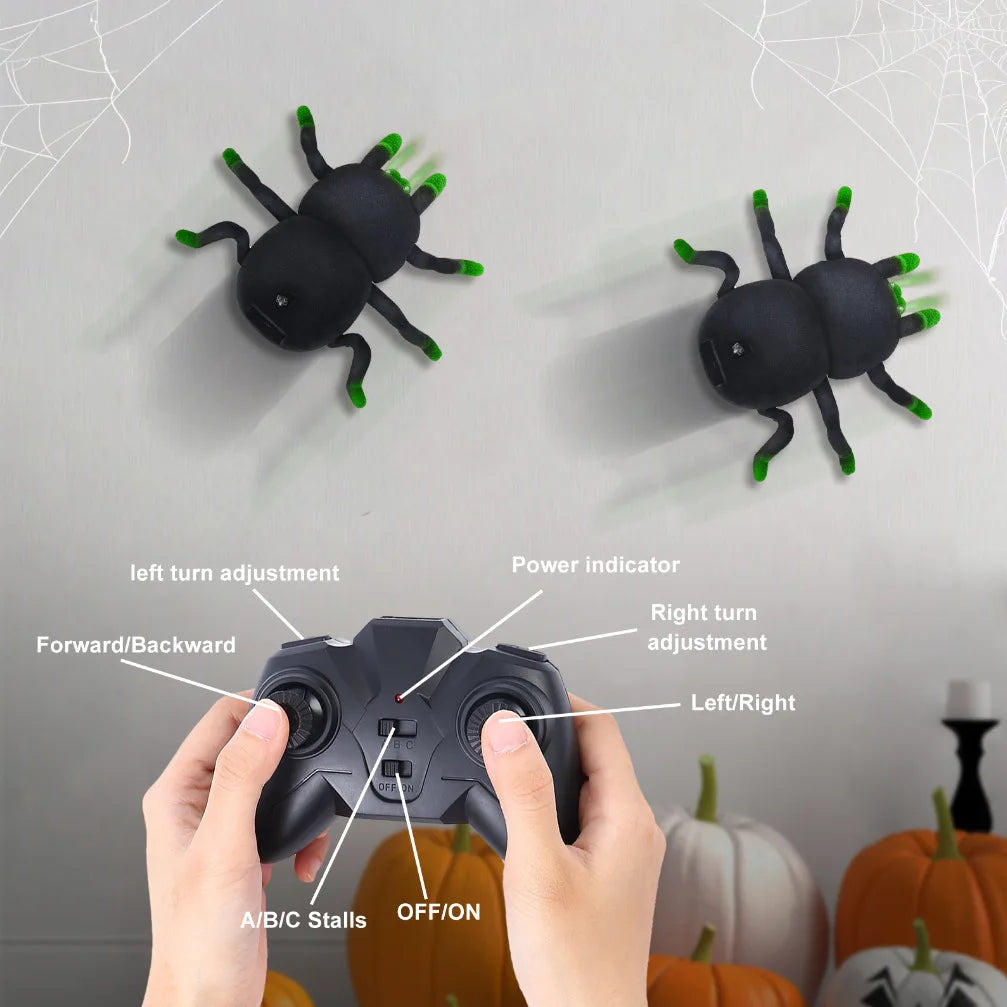 RC Toy Prank Simulation Spider Wall Climbing Remote Control Stunt Car Christmas Halloween Funk Toys Gifts for Adult and Children