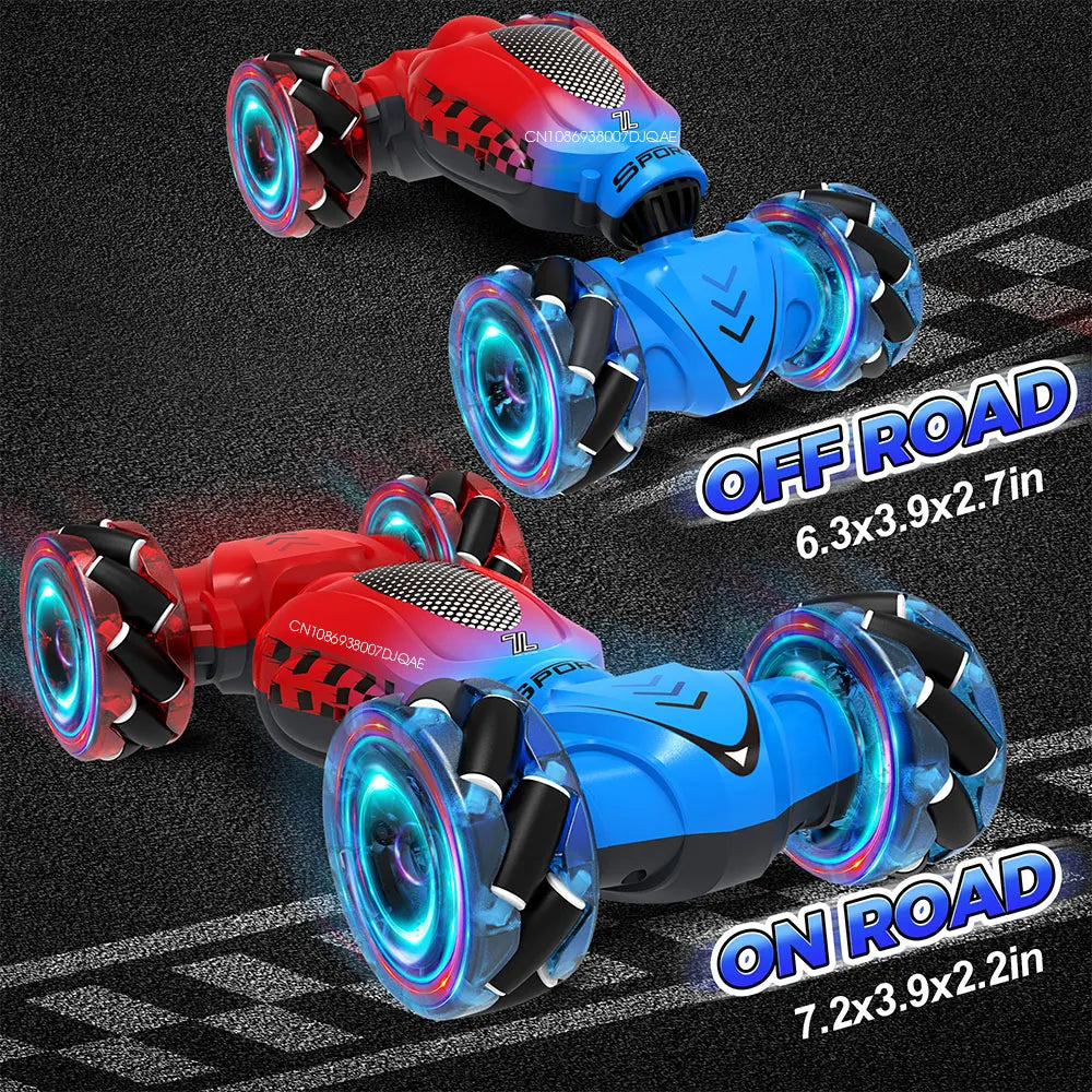 RC Stunt Car Toys for Kids Adults Boys Girl Double Sided Flip 2.4G Remote Control 360° Rotation Off Road Twist Drift RC Car Gift