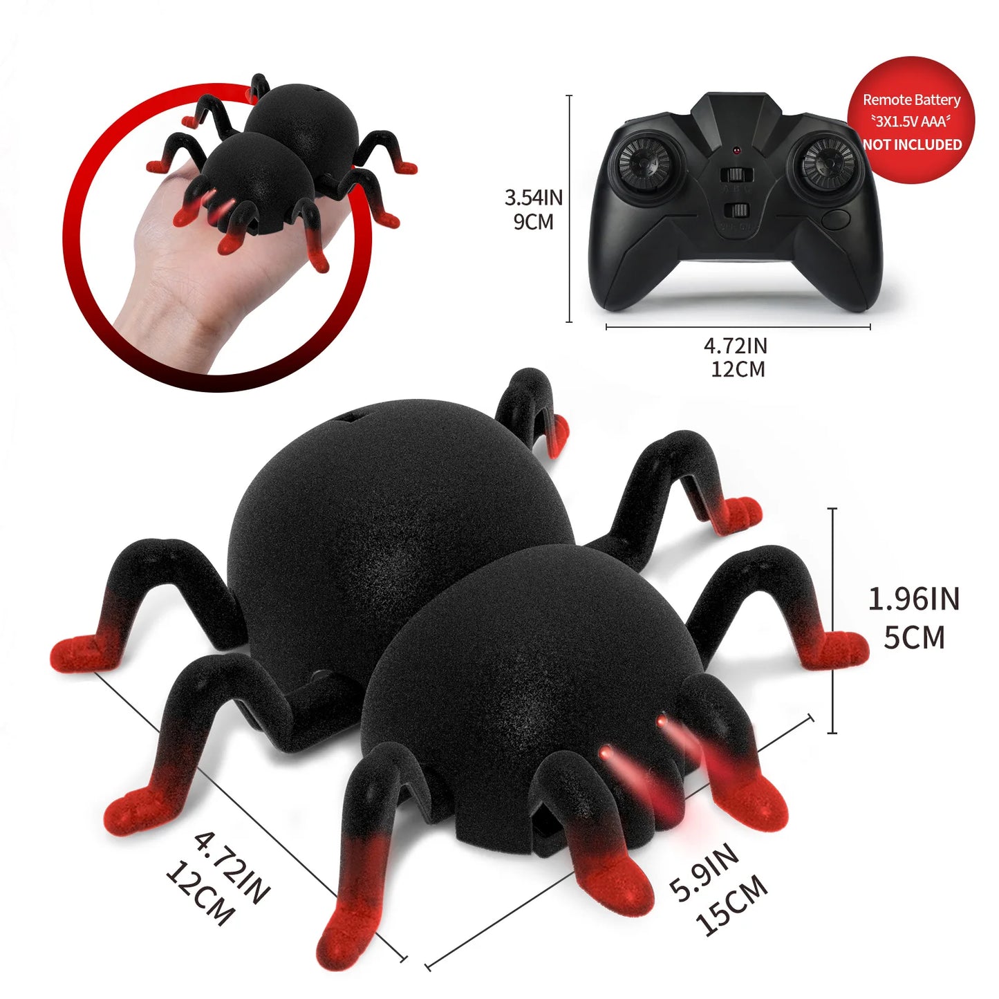 RC Toy Prank Simulation Spider Wall Climbing Remote Control Stunt Car Christmas Halloween Funk Toys Gifts for Adult and Children