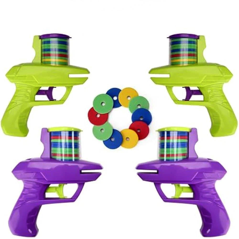 Foam Disc Gun Toy Flying Disc Shooting Launcher Toy