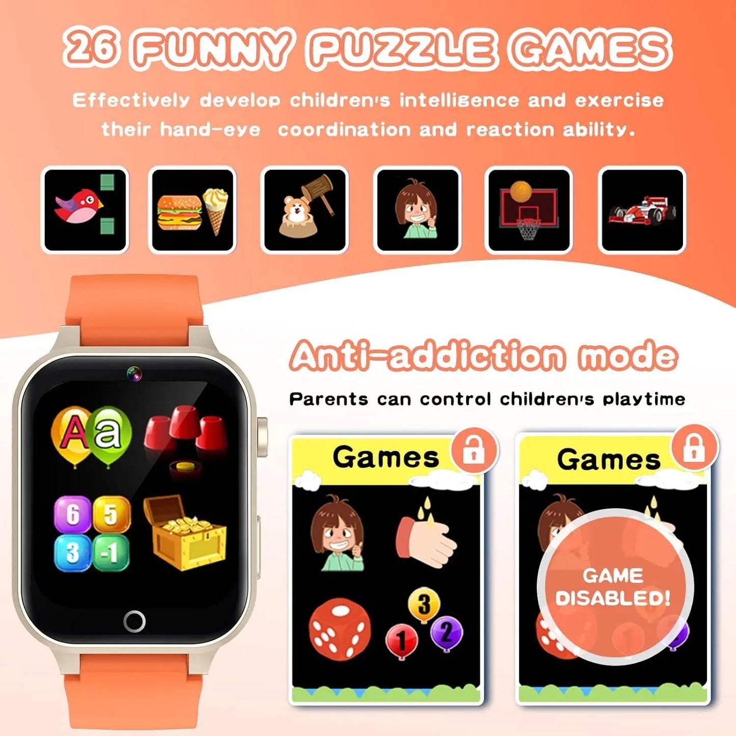 Kids Games Smart Watch for Age 5-12 Kids