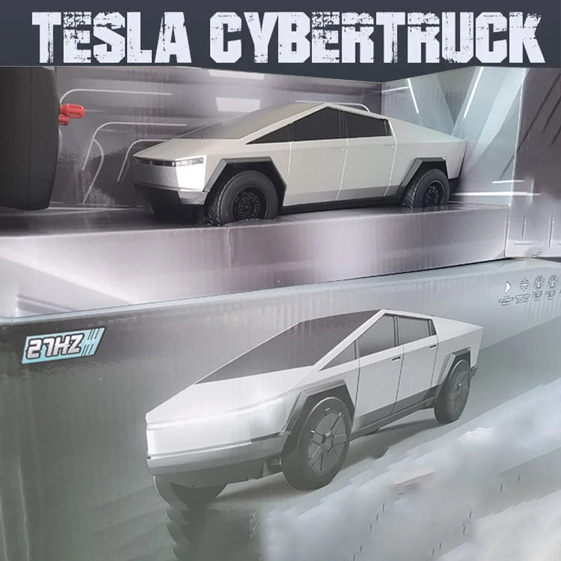 Remote Control Car New 1:14 Tesla Cyber Pickup Charging RC Four way Racing Crash Resistant Boys and Children's Toy Car