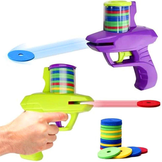 Foam Disc Gun Toy Flying Disc Shooting Launcher Toy