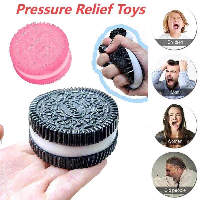 Soft Sticky Texture Silicone Kawaii Oreo Anti pressure Toy