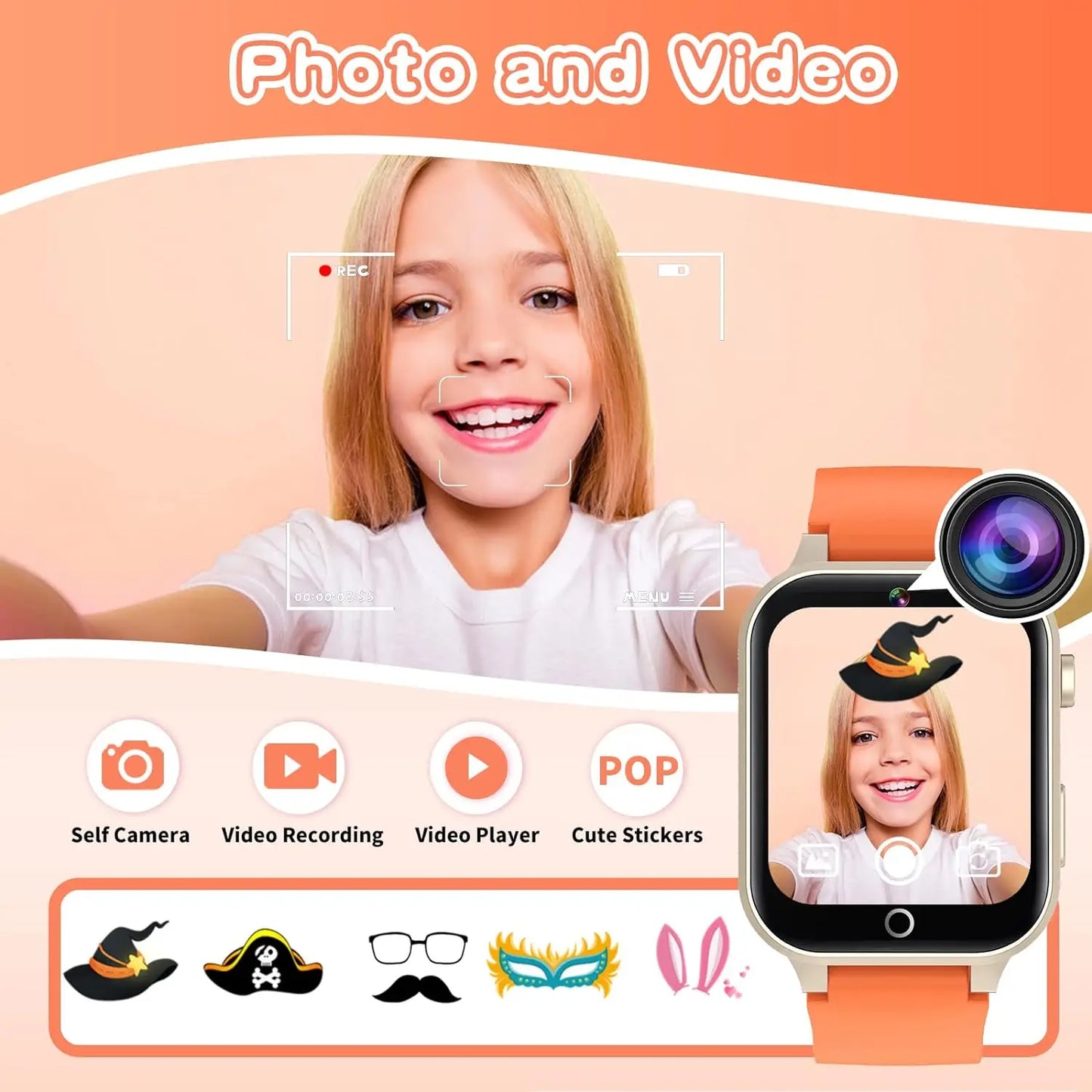 Kids Games Smart Watch for Age 5-12 Kids