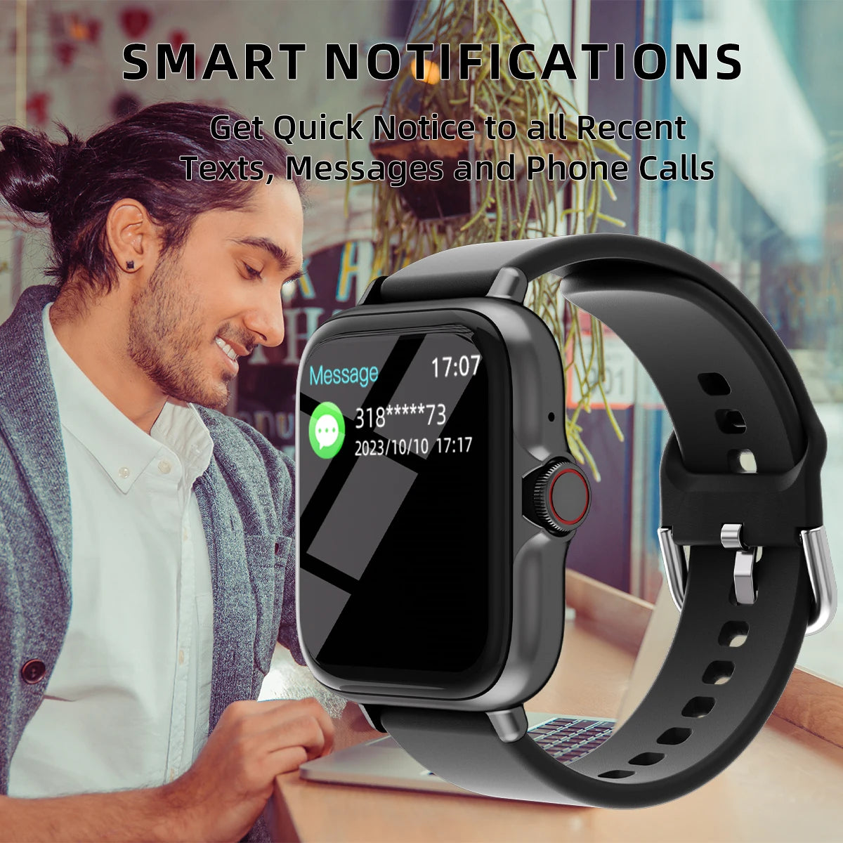 Waterproof Smart Watch for Adults with Message Answer Call Sleep Monitoring For iPhone Android