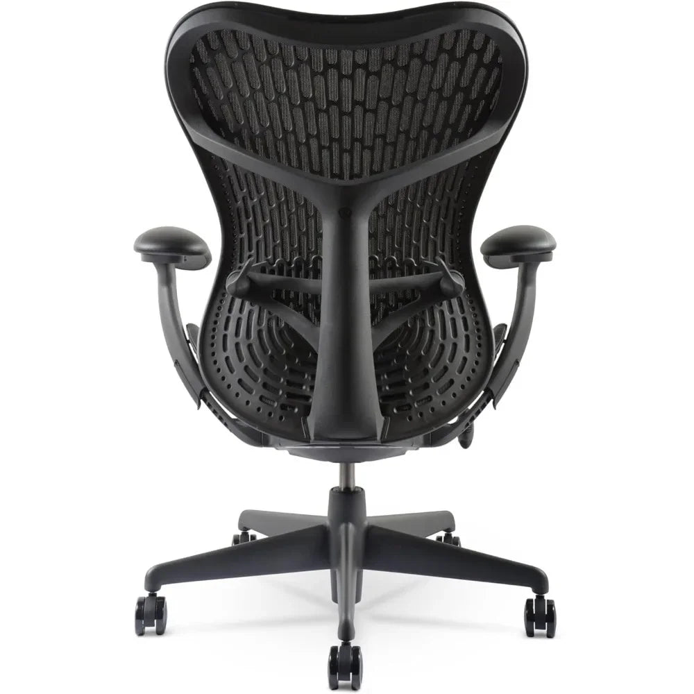 Chair - Fully Adjustable Arm Seat Depth Tilt Tension Control Mesh Backrest Lumbar Support Home Office Desk Chair