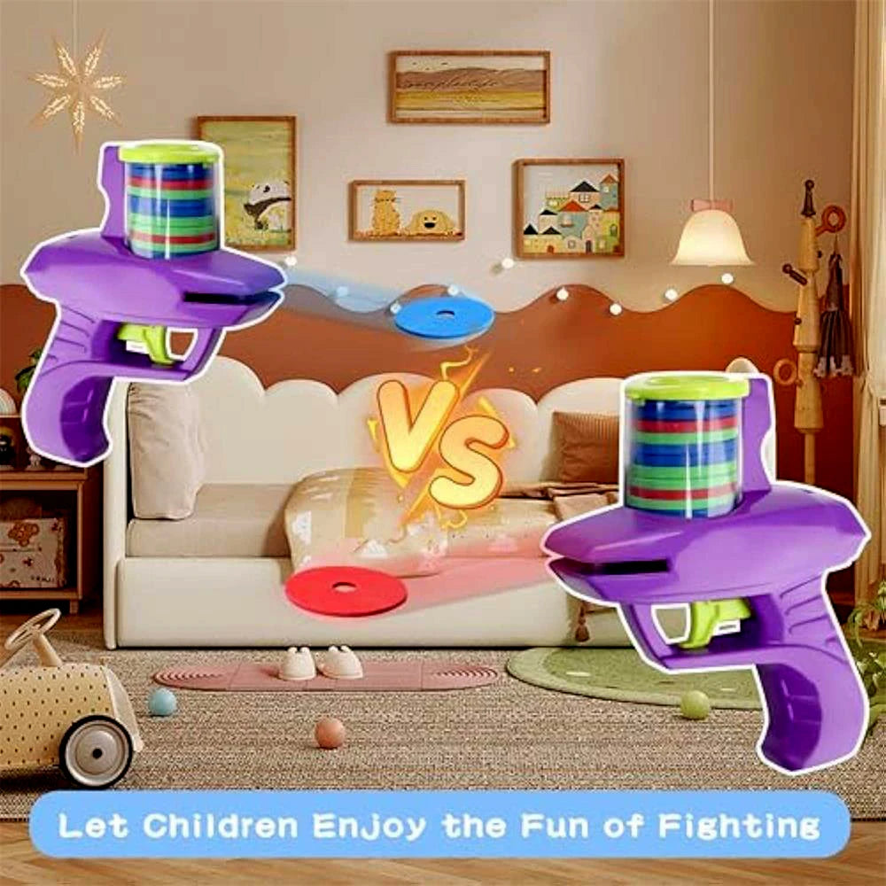 Foam Disc Gun Toy Flying Disc Shooting Launcher Toy