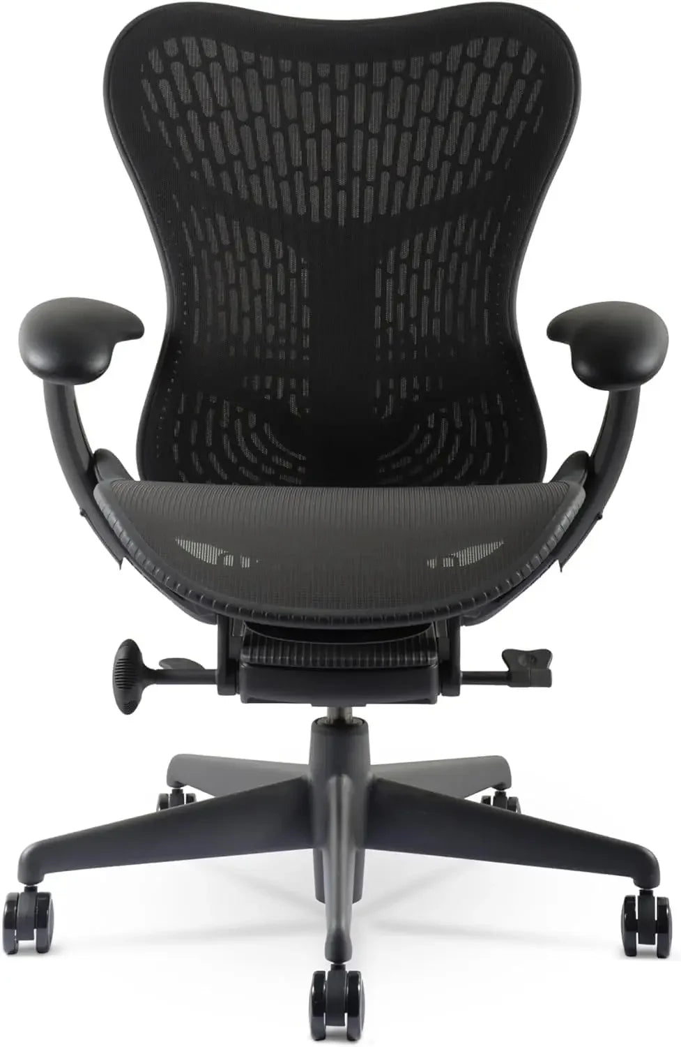 Chair - Fully Adjustable Arm Seat Depth Tilt Tension Control Mesh Backrest Lumbar Support Home Office Desk Chair