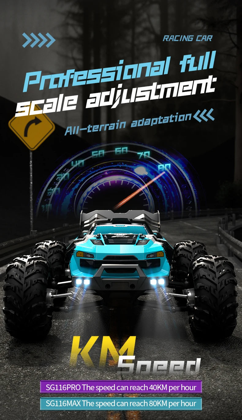 Teeggi 16101 /16102 PRO 1:16 70KM/H High Speed Drift Racing  SG116 MAX 4WD RC Car Off Road Car Monster Truck Toys For Kid Gift