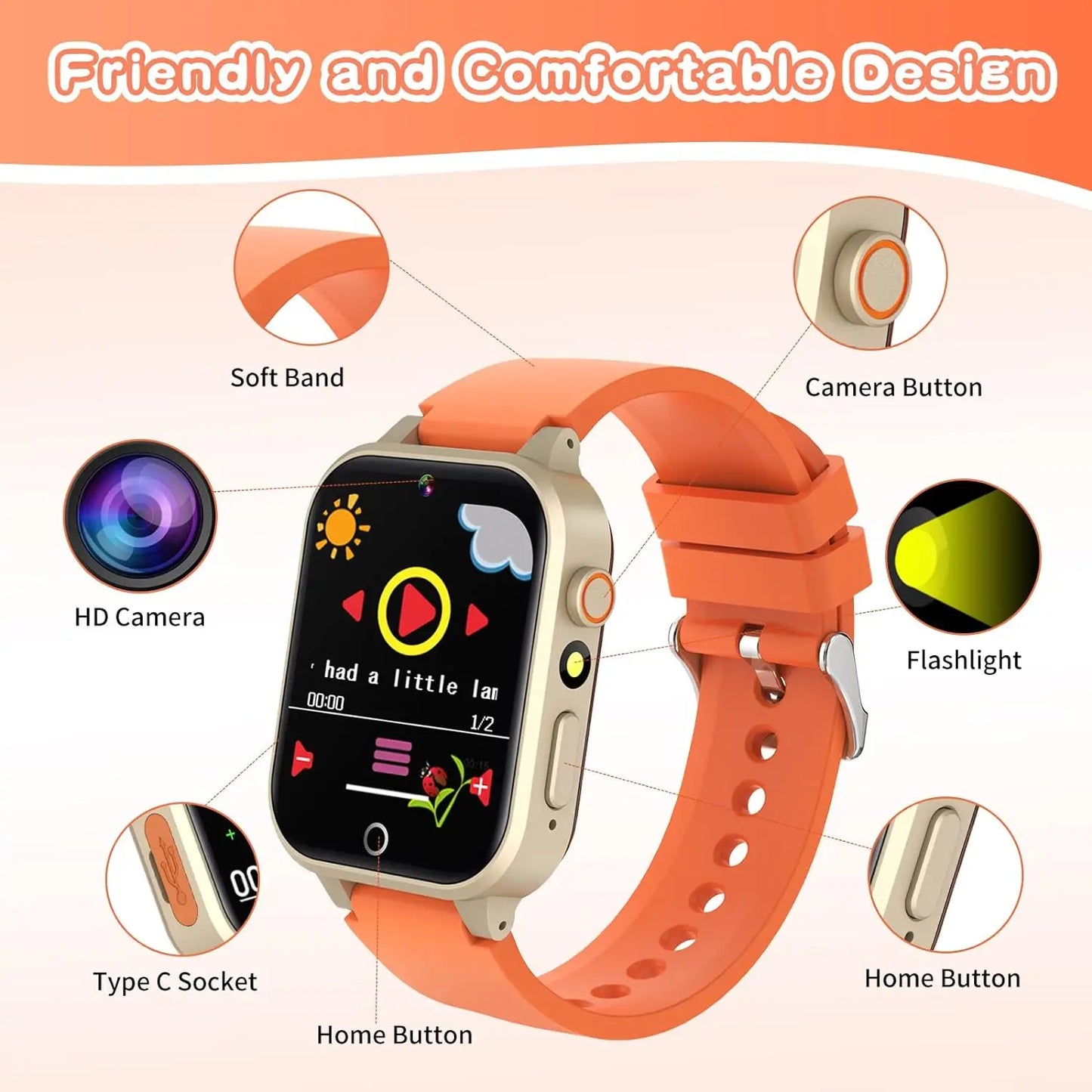 Kids Games Smart Watch for Age 5-12 Kids