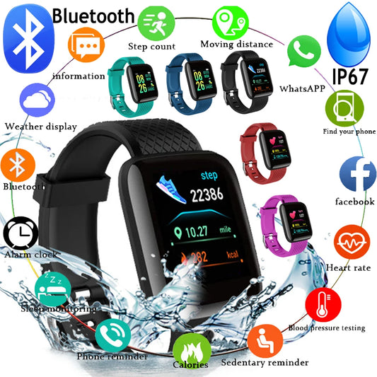 Kids Smart Watch Waterproof Fitness Sport 5 Colors Ages 12-15