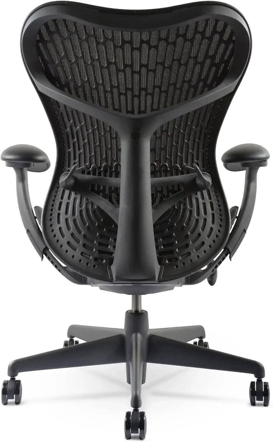 Chair - Fully Adjustable Arm Seat Depth Tilt Tension Control Mesh Backrest Lumbar Support Home Office Desk Chair