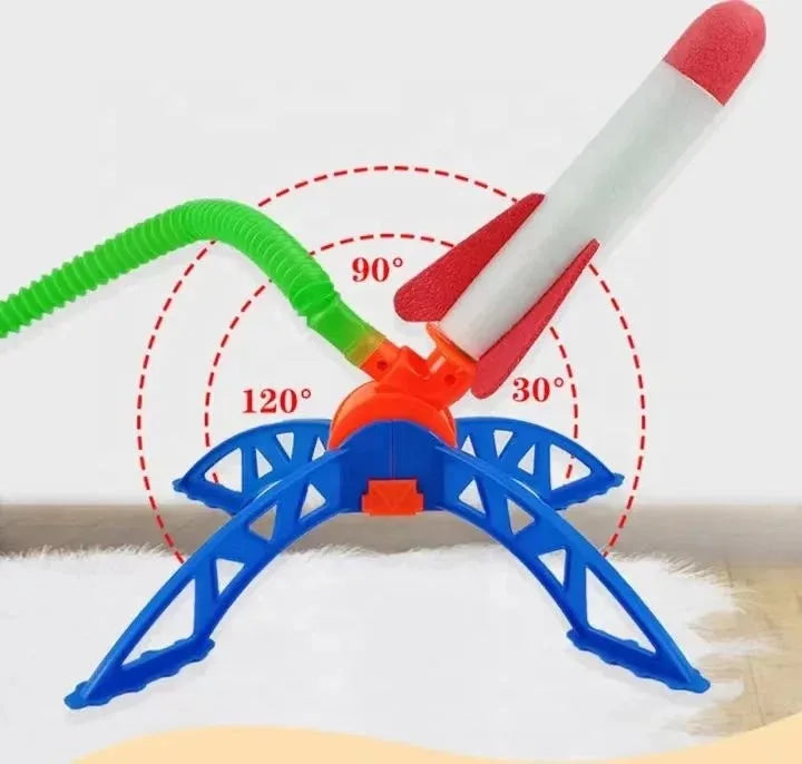 Kids Outdoor Rocket Foot Pump Air Powered Rocket Launcher