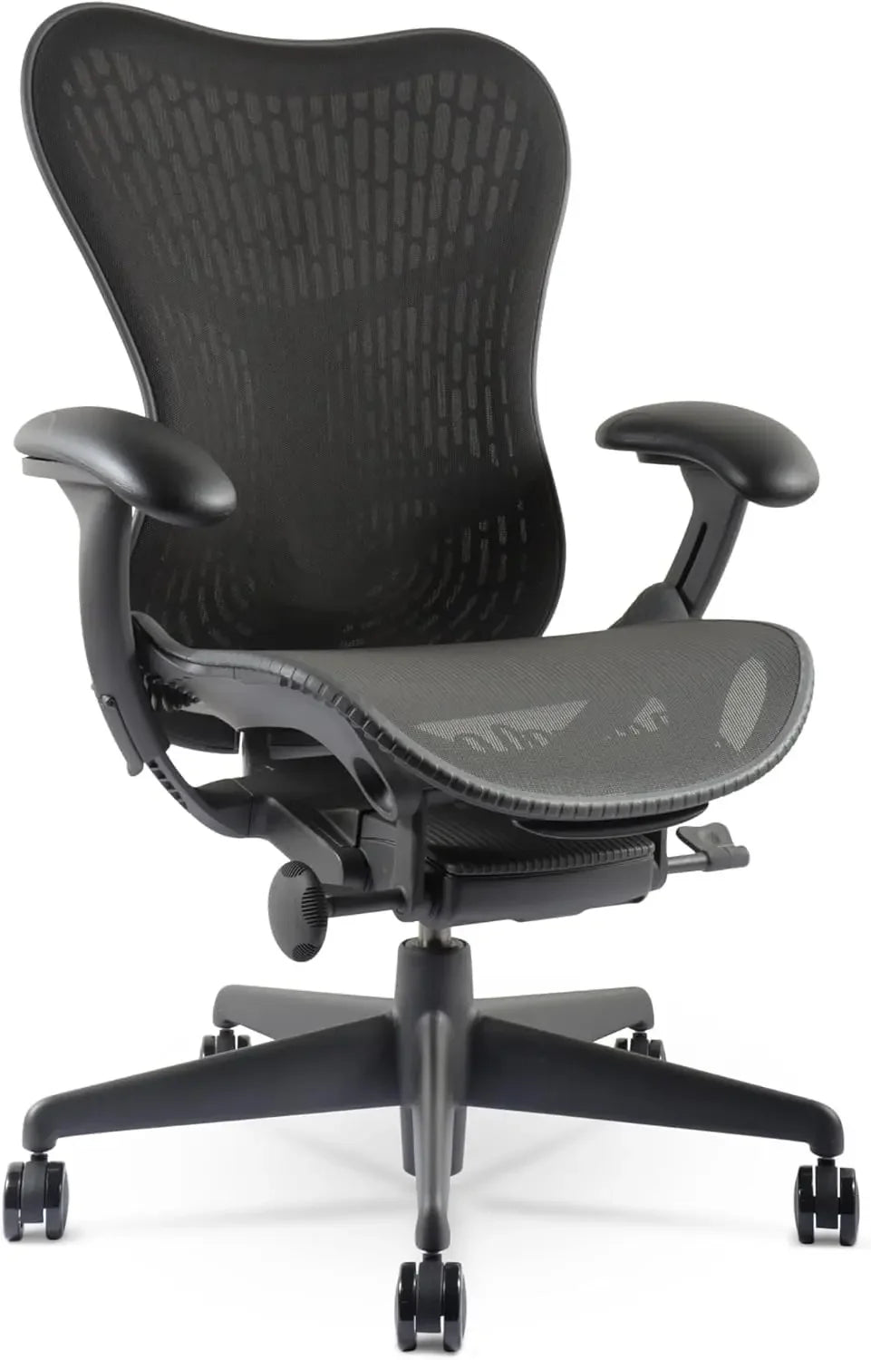 Chair - Fully Adjustable Arm Seat Depth Tilt Tension Control Mesh Backrest Lumbar Support Home Office Desk Chair