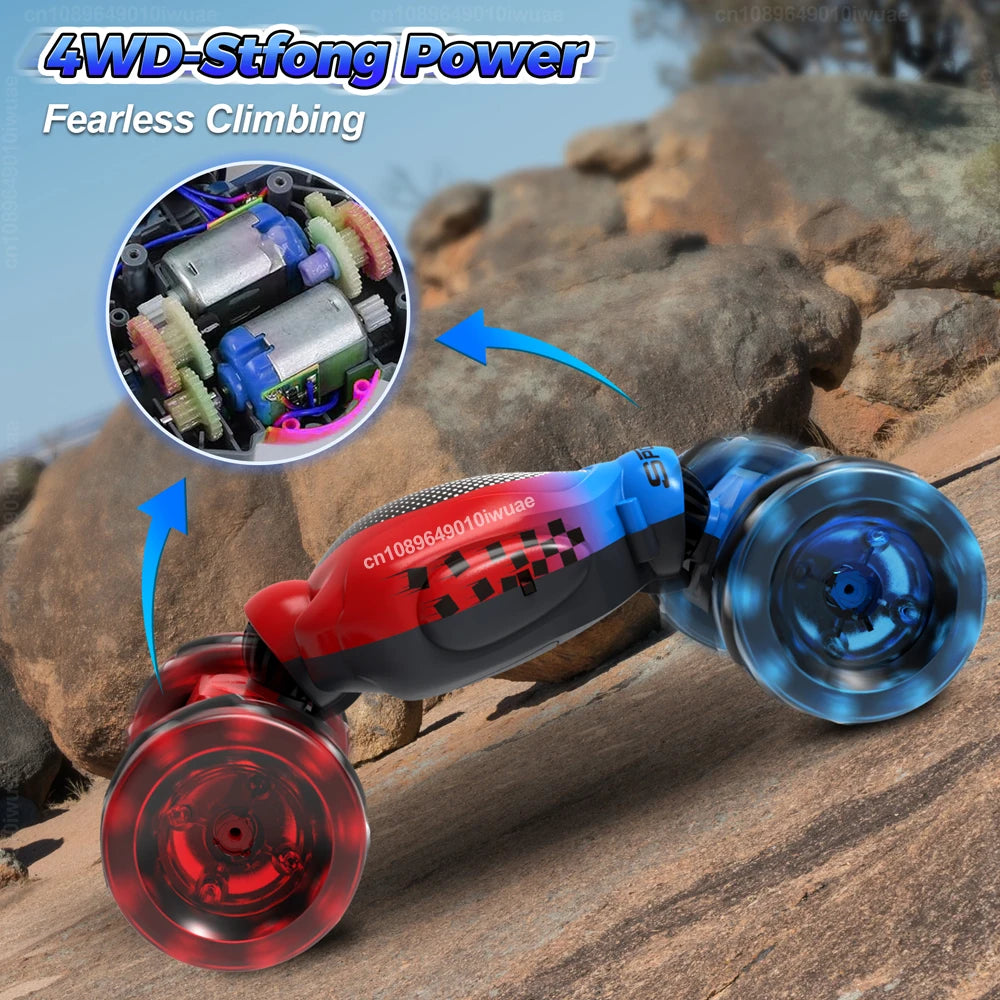 RC Stunt Car Toys for Kids Adults Boys Girl Double Sided Flip 2.4G Remote Control 360° Rotation Off Road Twist Drift RC Car Gift