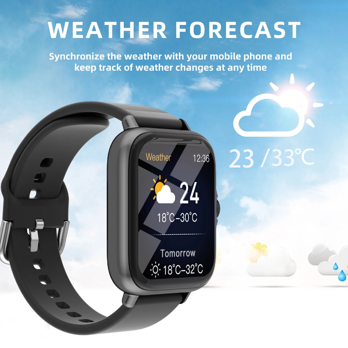 Waterproof Smart Watch for Adults with Message Answer Call Sleep Monitoring For iPhone Android